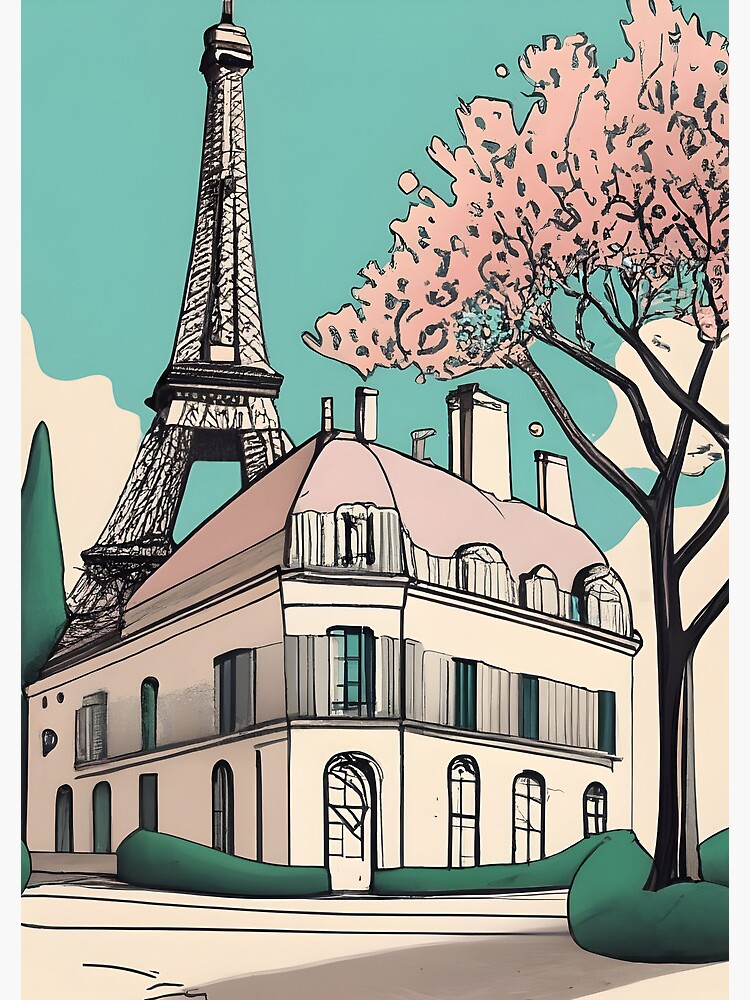 Thumbnail 3 of 3, Journal, Old Traditional French house Chateaux Homes Drawing designed and sold by Patricks-Art.