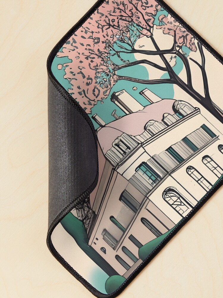 Thumbnail 2 of 5, Mouse Pad, Old Traditional French house Chateaux Homes Drawing designed and sold by Patricks-Art.