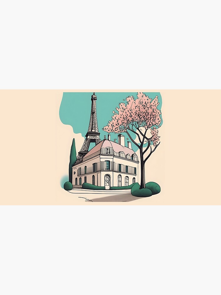 Thumbnail 5 of 5, Mouse Pad, Old Traditional French house Chateaux Homes Drawing designed and sold by Patricks-Art.
