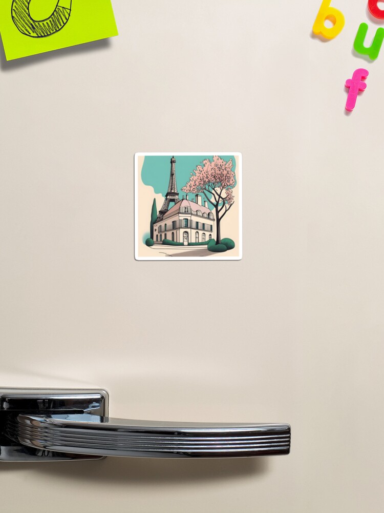 Thumbnail 1 of 3, Magnet, Old Traditional French house Chateaux Homes Drawing designed and sold by Patricks-Art.