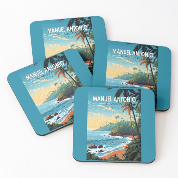 Item preview, Manuel Antonio National Park Travel Art Vintage designed and sold by KrisSidDesigns.