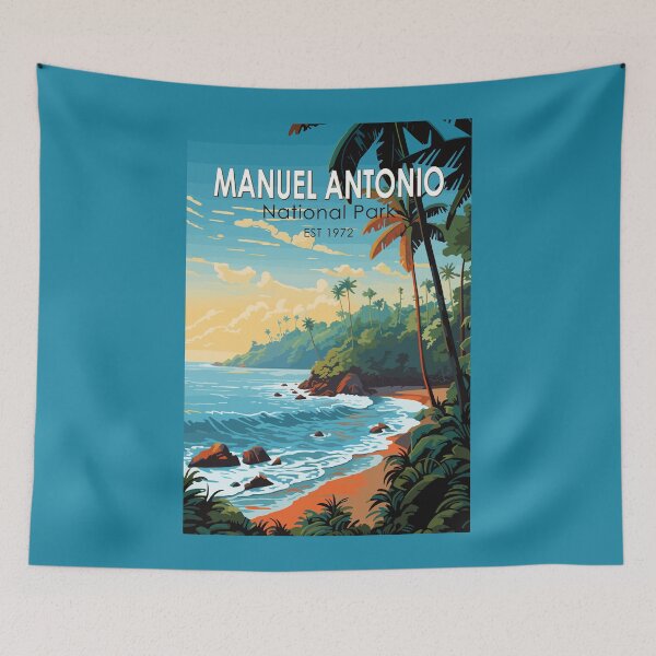 Item preview, Manuel Antonio National Park Travel Art Vintage designed and sold by KrisSidDesigns.
