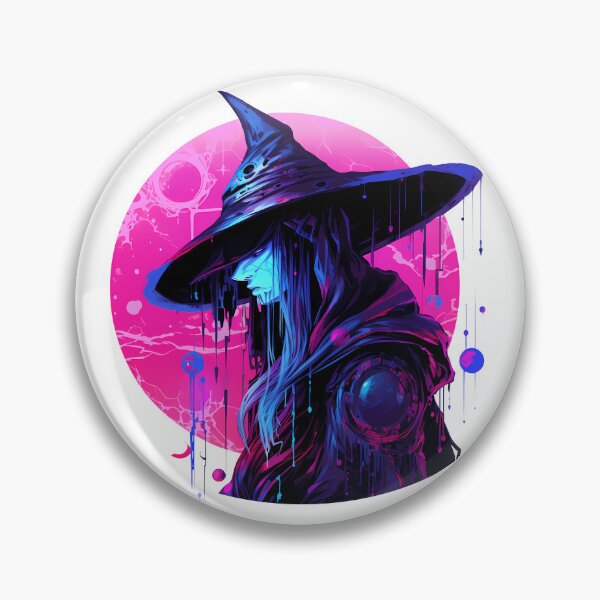 Item preview, Cyberpunk Witch in Neon Colors designed and sold by SchorlCraft.