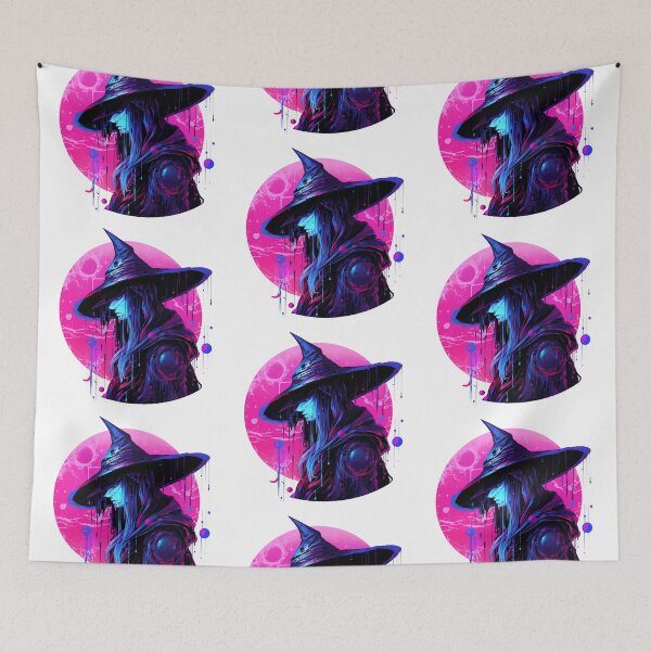 Item preview, Cyberpunk Witch in Neon Colors designed and sold by SchorlCraft.