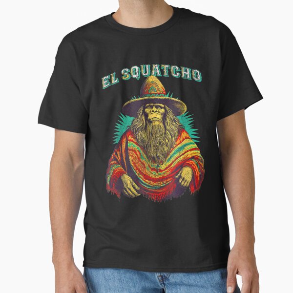 Item preview, El Squatcho Poncho Western Bigfoot Funny Sasquatch designed and sold by ahuitemanobin.