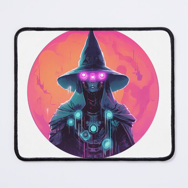 Item preview, Cyberpunk Witch in Neon Colors designed and sold by SchorlCraft.
