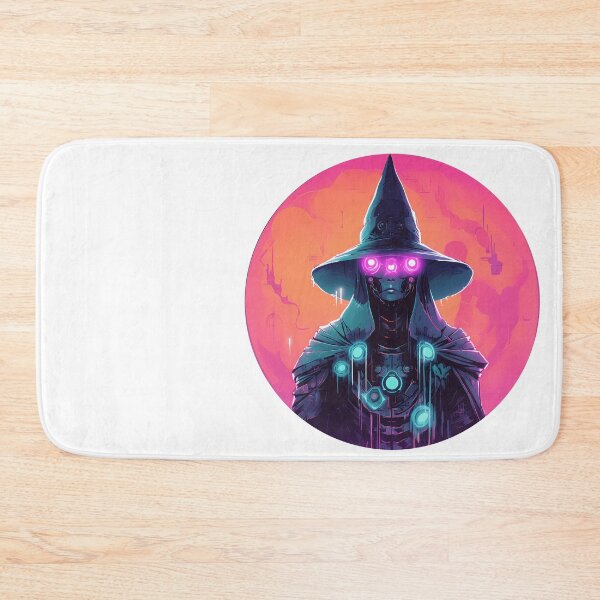 Item preview, Cyberpunk Witch in Neon Colors designed and sold by SchorlCraft.