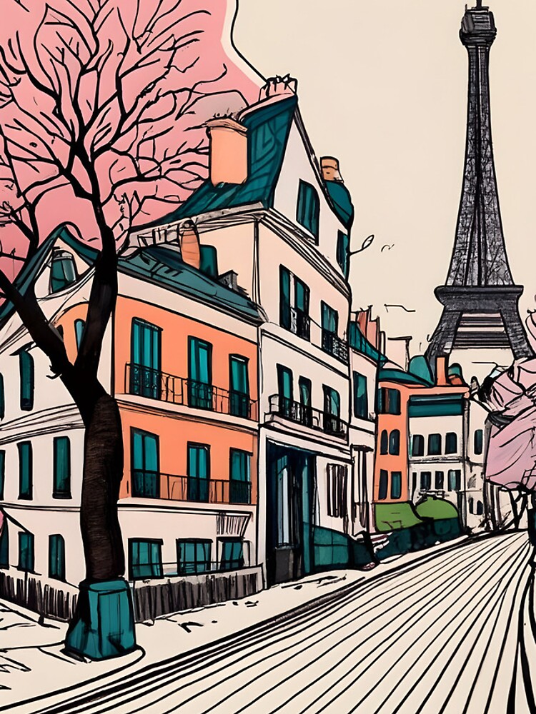 Thumbnail 4 of 4, iPhone Case, Old Traditional French house Chateaux Homes Drawing designed and sold by Patricks-Art.