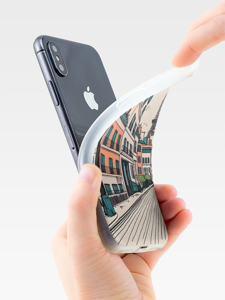 Thumbnail 4 of 5, iPhone Case, Old Traditional French house Chateaux Homes Drawing designed and sold by Patricks-Art.