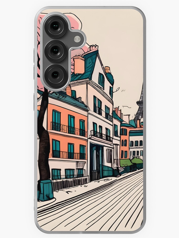 Thumbnail 1 of 4, Samsung Galaxy Phone Case, Old Traditional French house Chateaux Homes Drawing designed and sold by Patricks-Art.