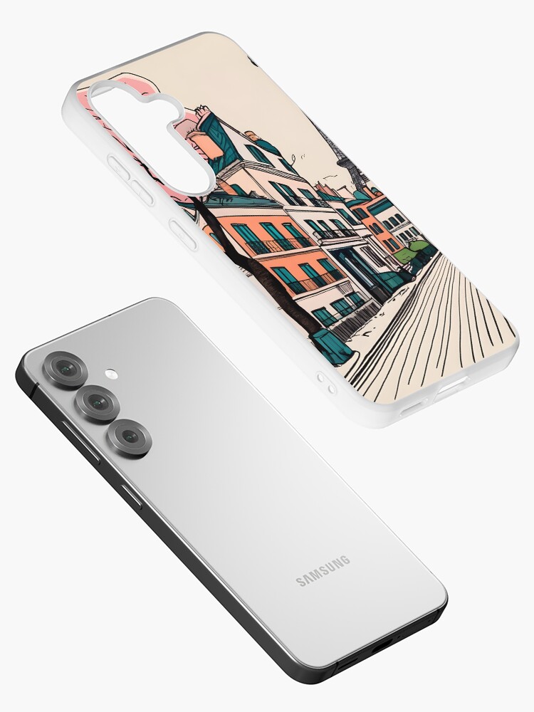 Thumbnail 2 of 4, Samsung Galaxy Phone Case, Old Traditional French house Chateaux Homes Drawing designed and sold by Patricks-Art.