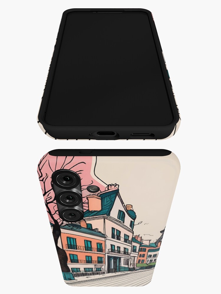 Thumbnail 3 of 4, Samsung Galaxy Phone Case, Old Traditional French house Chateaux Homes Drawing designed and sold by Patricks-Art.