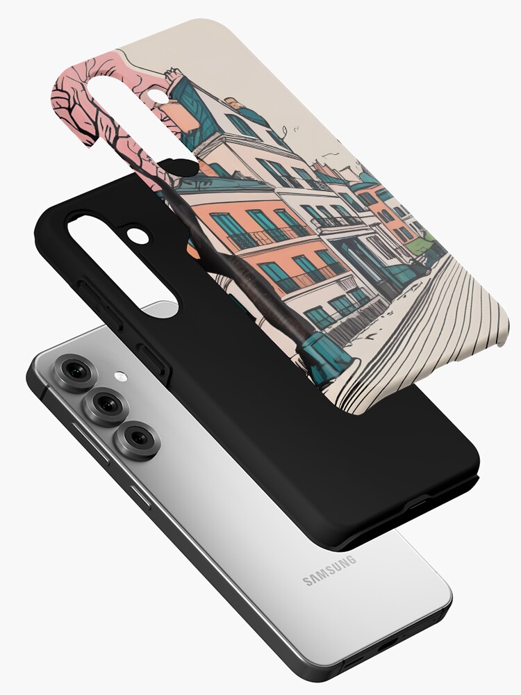 Thumbnail 2 of 4, Samsung Galaxy Phone Case, Old Traditional French house Chateaux Homes Drawing designed and sold by Patricks-Art.