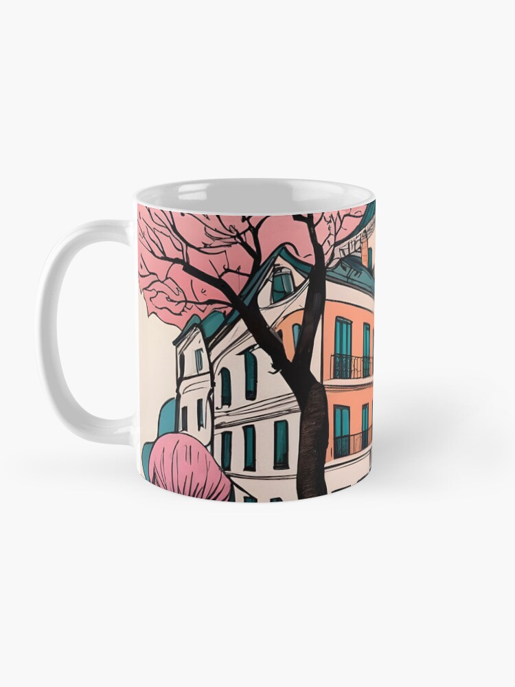 Thumbnail 3 of 6, Coffee Mug, Old Traditional French house Chateaux Homes Drawing designed and sold by Patricks-Art.