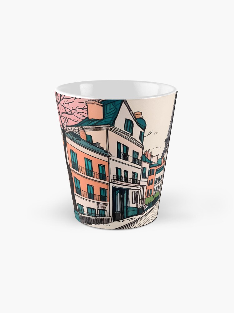 Thumbnail 2 of 4, Coffee Mug, Old Traditional French house Chateaux Homes Drawing designed and sold by Patricks-Art.