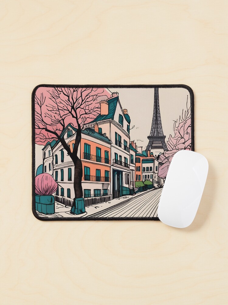 Thumbnail 1 of 5, Mouse Pad, Old Traditional French house Chateaux Homes Drawing designed and sold by Patricks-Art.