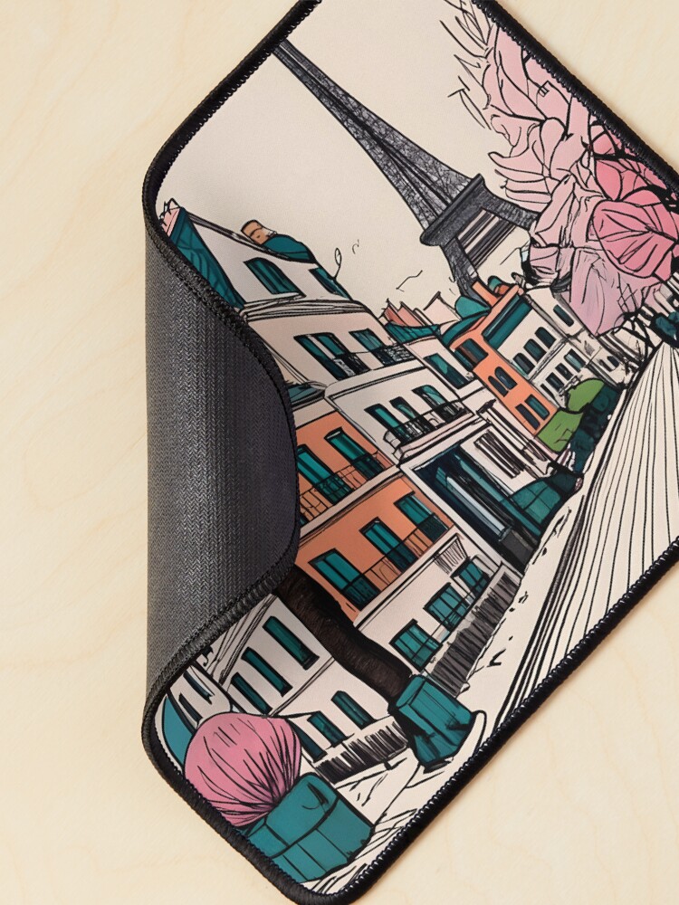 Thumbnail 2 of 5, Mouse Pad, Old Traditional French house Chateaux Homes Drawing designed and sold by Patricks-Art.