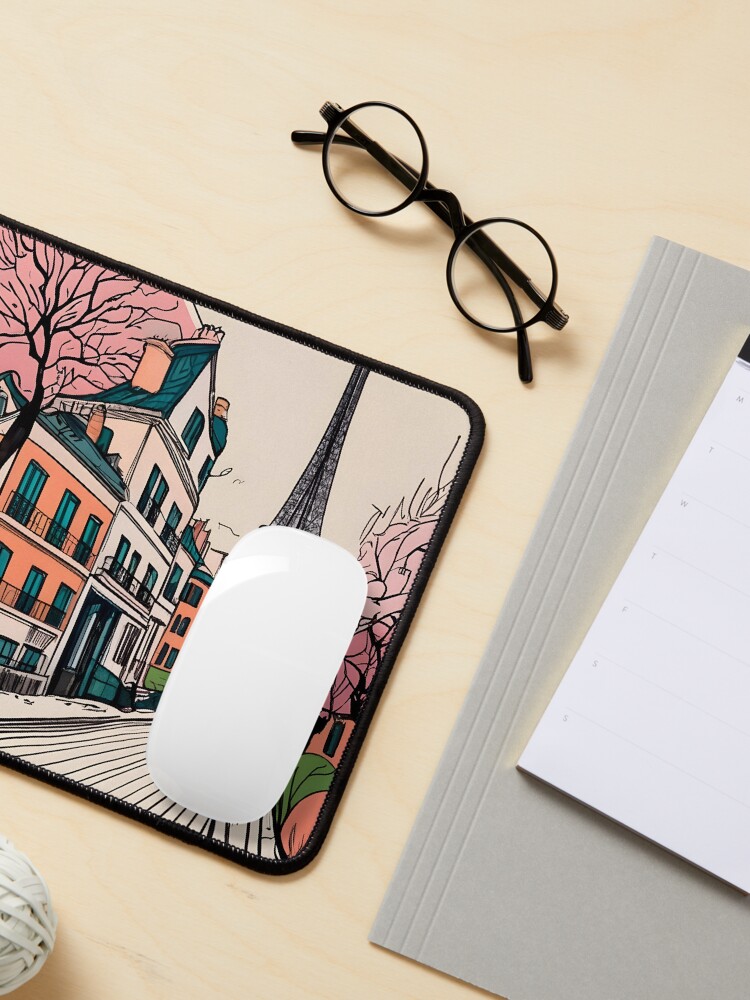 Thumbnail 3 of 5, Mouse Pad, Old Traditional French house Chateaux Homes Drawing designed and sold by Patricks-Art.