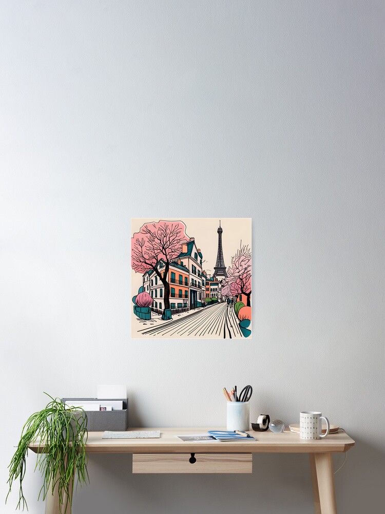 Thumbnail 2 of 3, Poster, Old Traditional French house Chateaux Homes Drawing designed and sold by Patricks-Art.