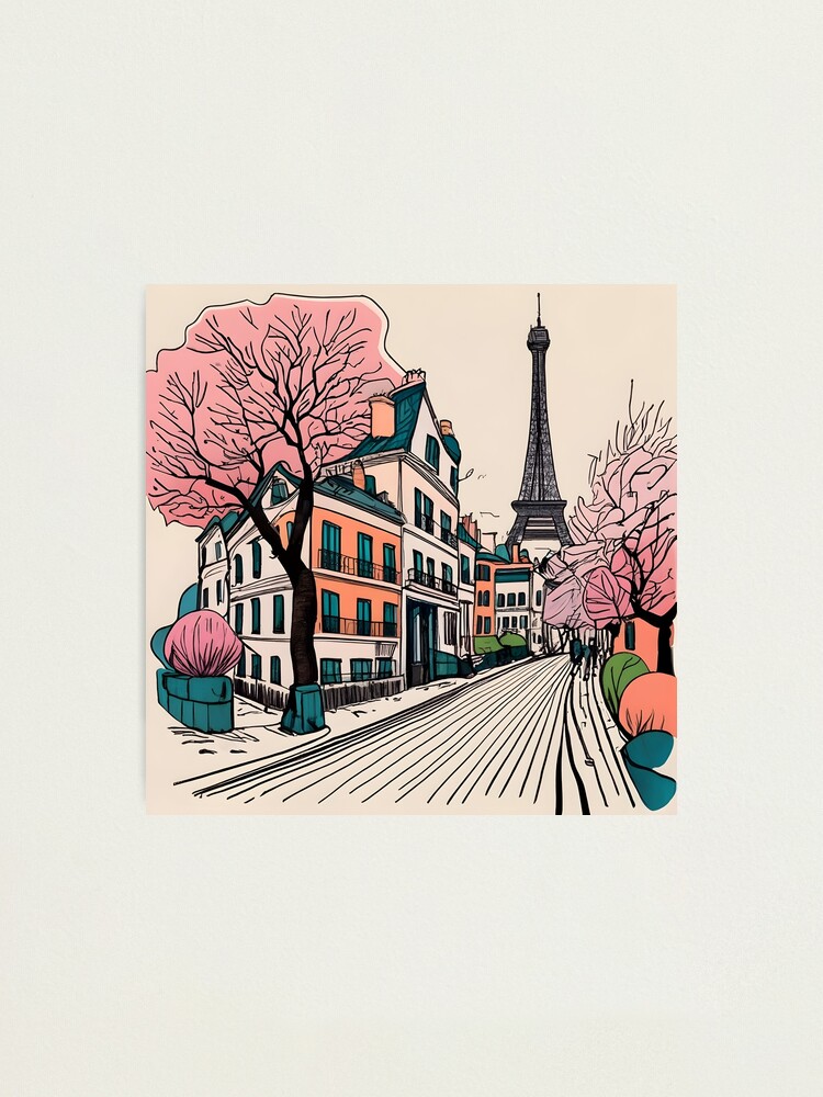 Thumbnail 1 of 3, Photographic Print, Old Traditional French house Chateaux Homes Drawing designed and sold by Patricks-Art.