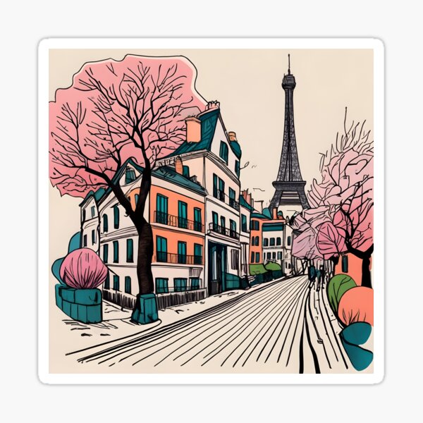 Item preview, Old Traditional French house Chateaux Homes Drawing designed and sold by Patricks-Art.
