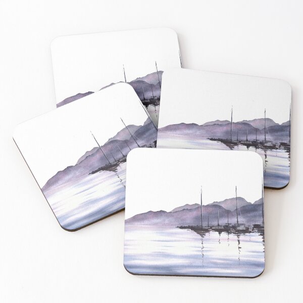 Item preview, Watercolor Adriatic seascape illustration Hand drawn background  designed and sold by BartolArt.