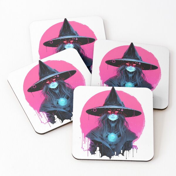 Item preview, Cyberpunk Witch in Neon Colors designed and sold by SchorlCraft.