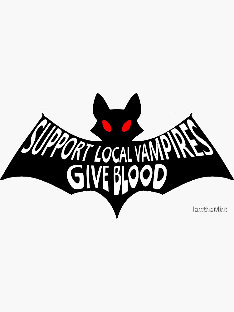 Thumbnail 3 of 3, Sticker, Support Local Vampires designed and sold by IamtheMint.