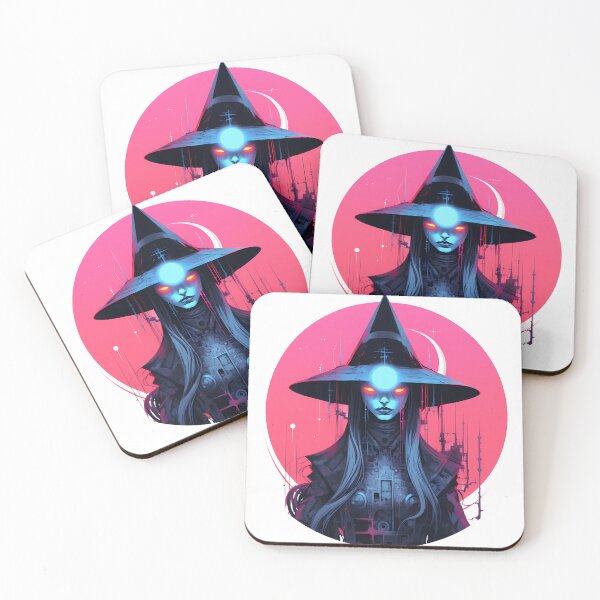 Item preview, Cyberpunk Witch in Neon Colors designed and sold by SchorlCraft.
