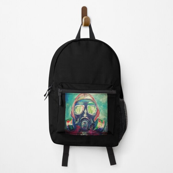 Item preview, Man in a GasMask - Acrylic Art by Katarzyna Zachtej designed and sold by pracovniakejzi.
