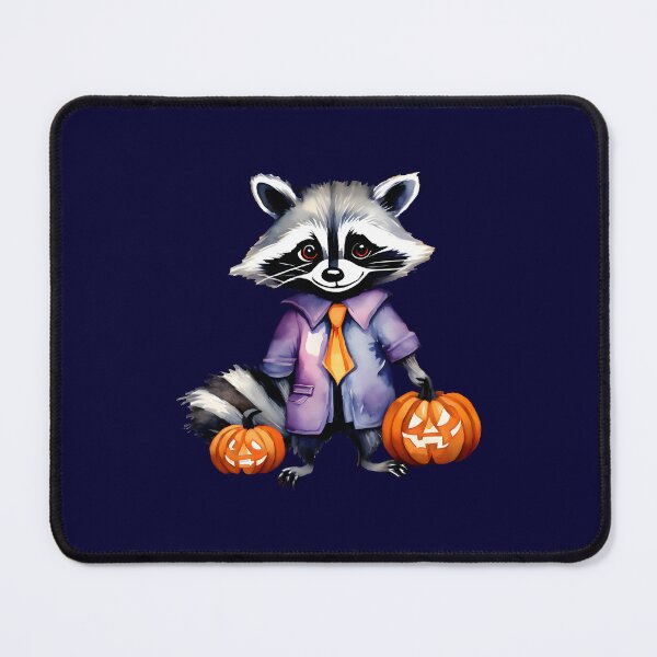 Item preview, Smiling Raccoon Carrying Two Halloween Pumpkins designed and sold by BloomCatB.