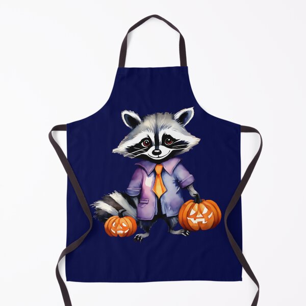 Item preview, Smiling Raccoon Carrying Two Halloween Pumpkins designed and sold by BloomCatB.