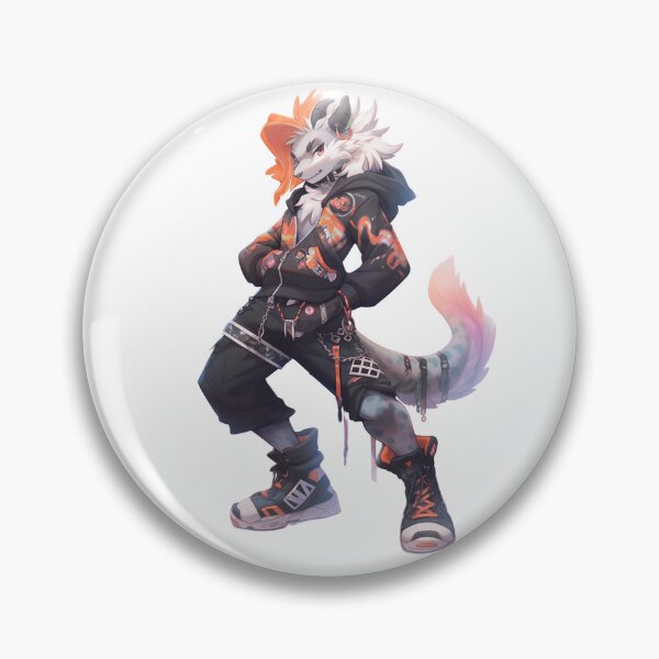 Item preview, Werewolf anthropomorphic hybrid wolf creature manga anime whimsical  designed and sold by Baba  Yaga's Cards.