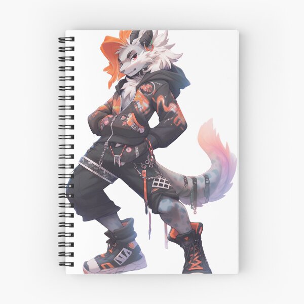 Item preview, Werewolf anthropomorphic hybrid wolf creature manga anime whimsical  designed and sold by Baba  Yaga's Cards.