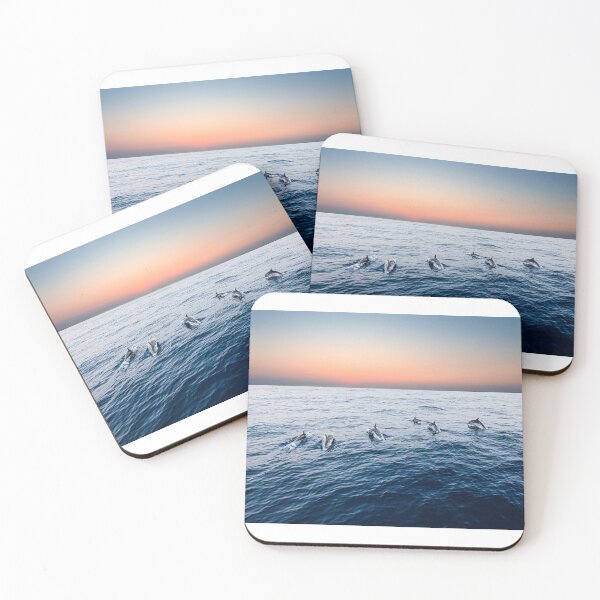 Item preview, Dolphins at sunrise On the way from Cyprus to Rhodes designed and sold by Hermossa-Art.