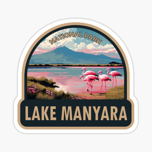 Item preview, Lake Manyara National Park Tanzania Travel Art designed and sold by KrisSidDesigns.