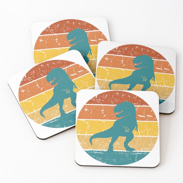 Item preview, Vintage T-REX dinosaur against a sunset backdrop designed and sold by PrzemekJAS.