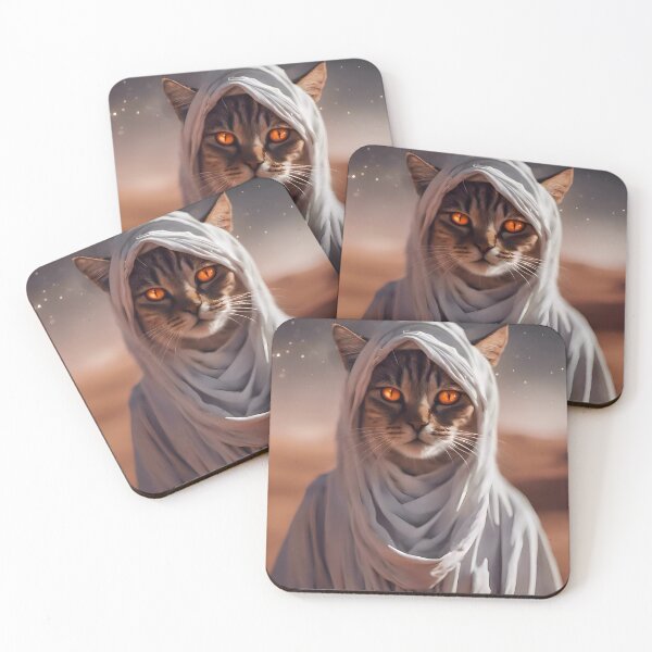 Item preview, I Have Seen Things - Cosmic Cat in the Desert - Science Fiction Kitten and Pet Art designed and sold by Alcyonian.