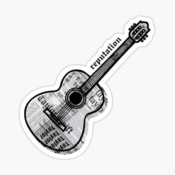 Taylor Swift Lover Guitar Sticker by LaCaracolaMagic