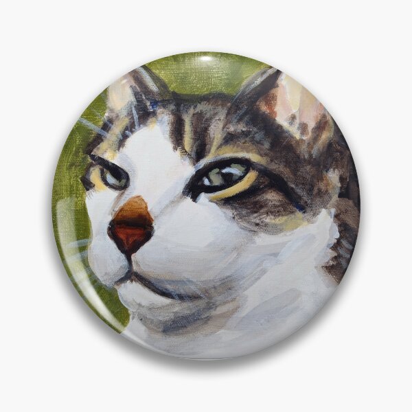 Baxter the green-eyed cat Pin