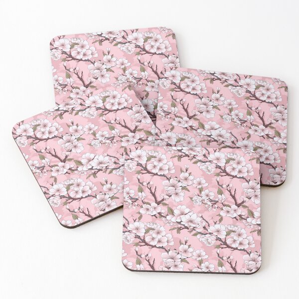 Item preview, Detailed Watercolor Cherry Blossom Pattern designed and sold by HaHa-Prints.