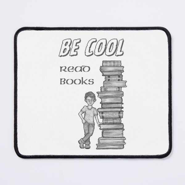 Item preview, Boy with BOOKS Illustration, Be COOL, Read Books, Literacy, Education designed and sold by JoyfulWhimsy.