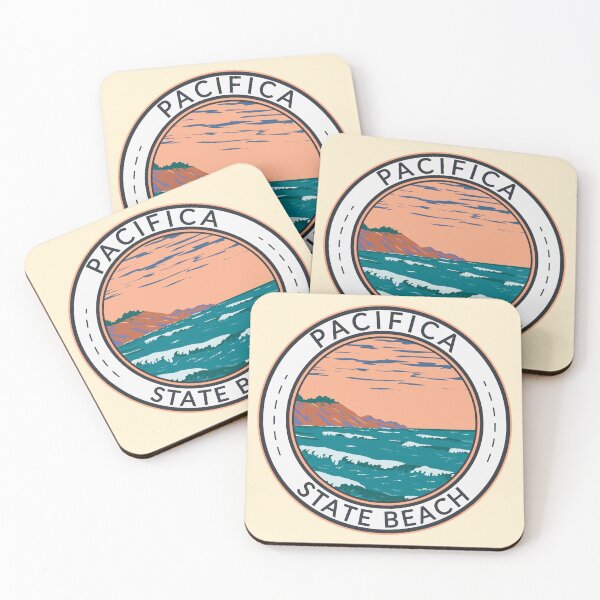 Item preview, Pacifica State Beach California Travel Art Badge designed and sold by KrisSidDesigns.