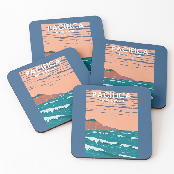 Item preview, Pacifica State Beach California Travel Art Vintage designed and sold by KrisSidDesigns.