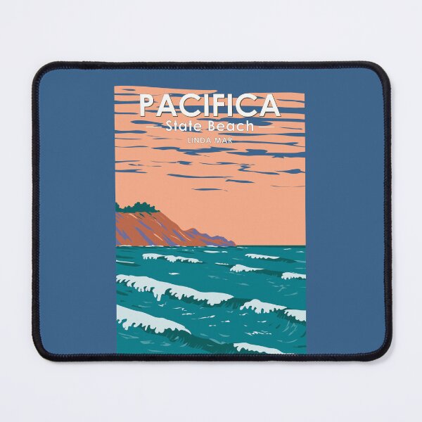 Item preview, Pacifica State Beach California Travel Art Vintage designed and sold by KrisSidDesigns.