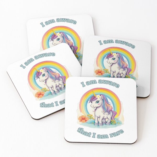 Item preview, Cute rare unicorn in front of rainbow designed and sold by OlmArtify.