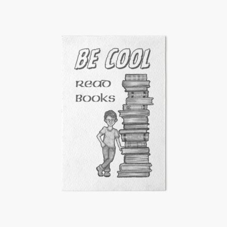 Cute Little Girl Standing on Stack of Books Pencil Drawing Art Board Print  for Sale by Joyce Geleynse