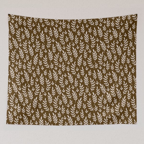 Item preview, White leaves pattern designed and sold by AFJ-Creative.