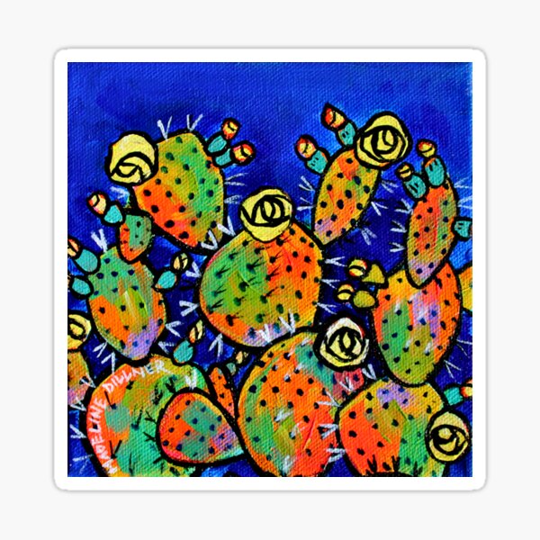 Prickly Pear Cobalt Blue Candy Pears Sticker