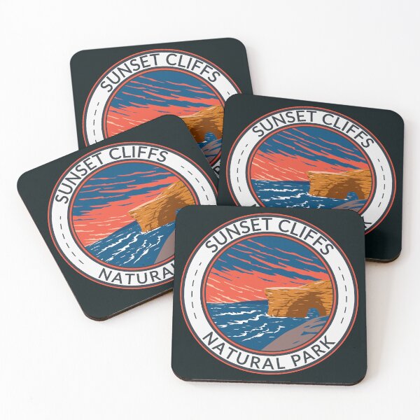 Item preview, Sunset Cliffs Natural Park California Travel Art Badge designed and sold by KrisSidDesigns.